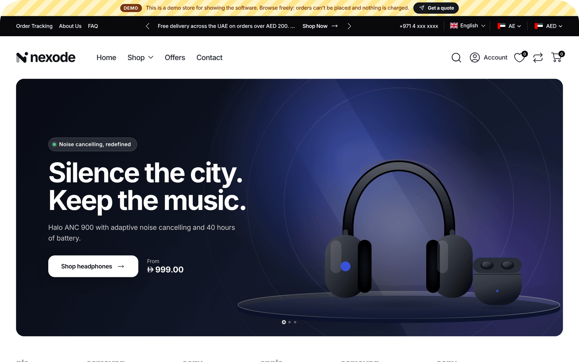 Nexode website screenshot